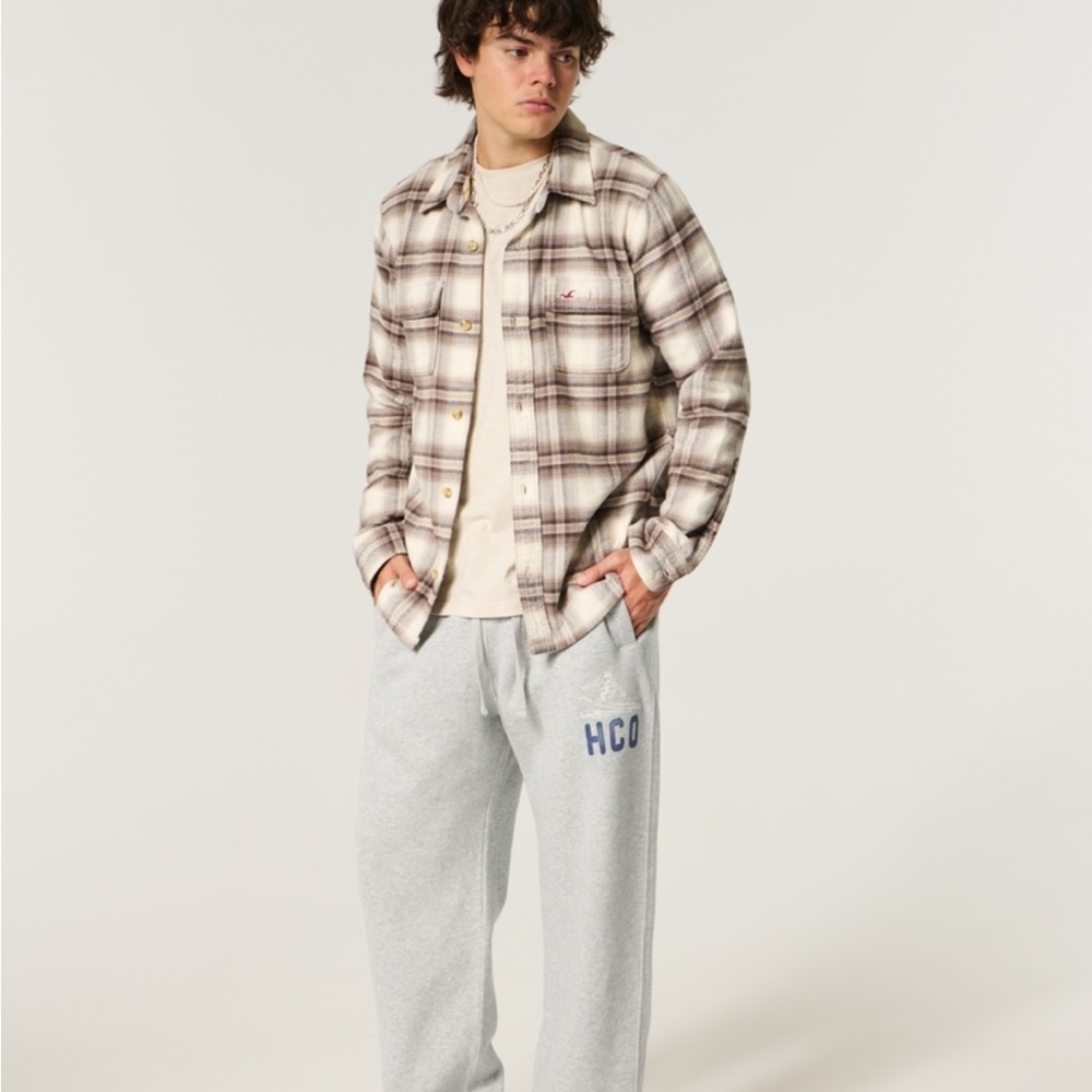 NWT Hollister Holiday Vault Release Logo Graphic Baggy Sweatpants Men’s Small